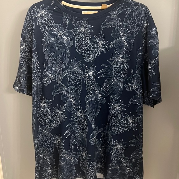 Tasso Elba Other - Tasso Elba Island UPF Sun Protection Tropical Shirt- Navy
